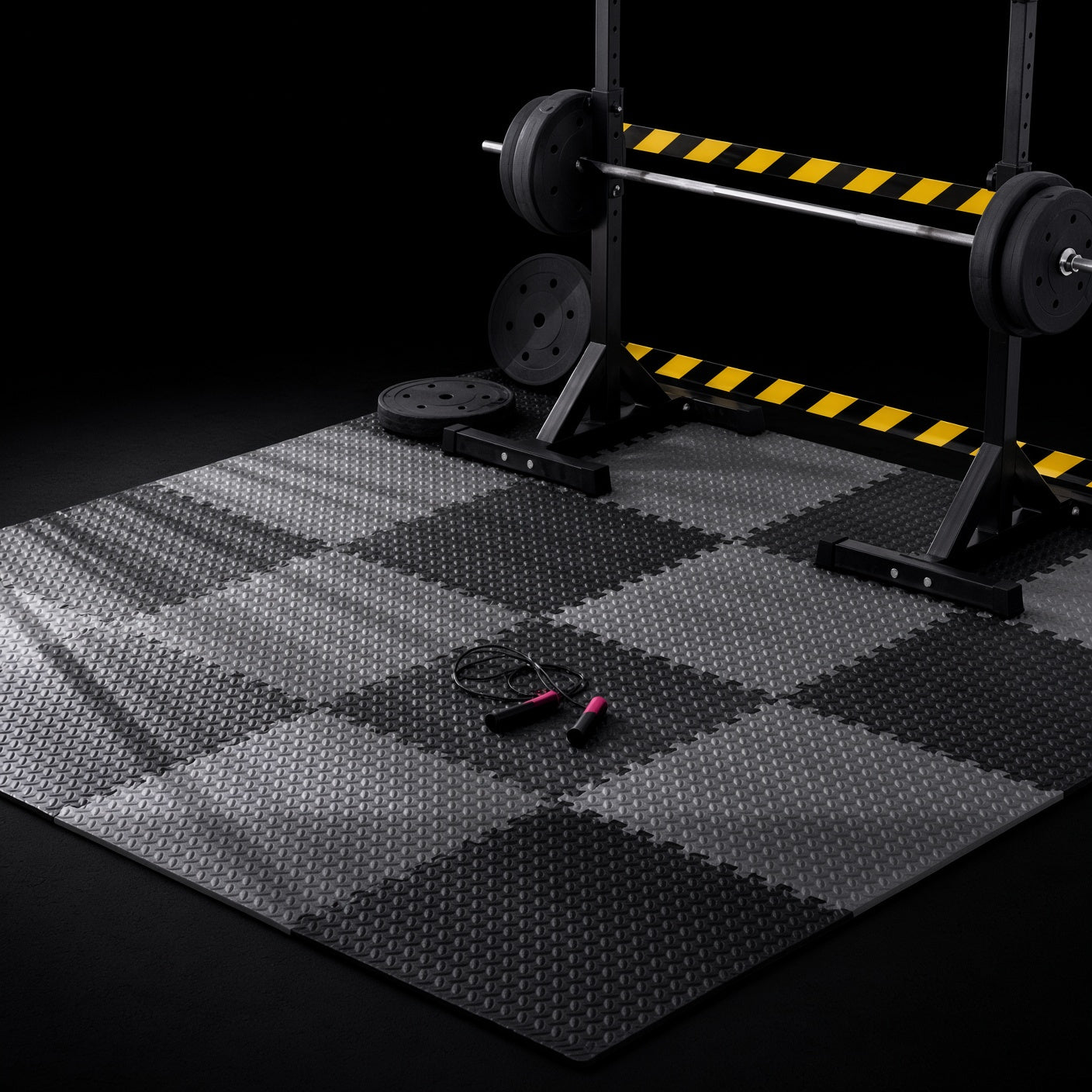 Premium EVA Gym Floor Mats – Shock-Absorbing Interlocking Workout Flooring