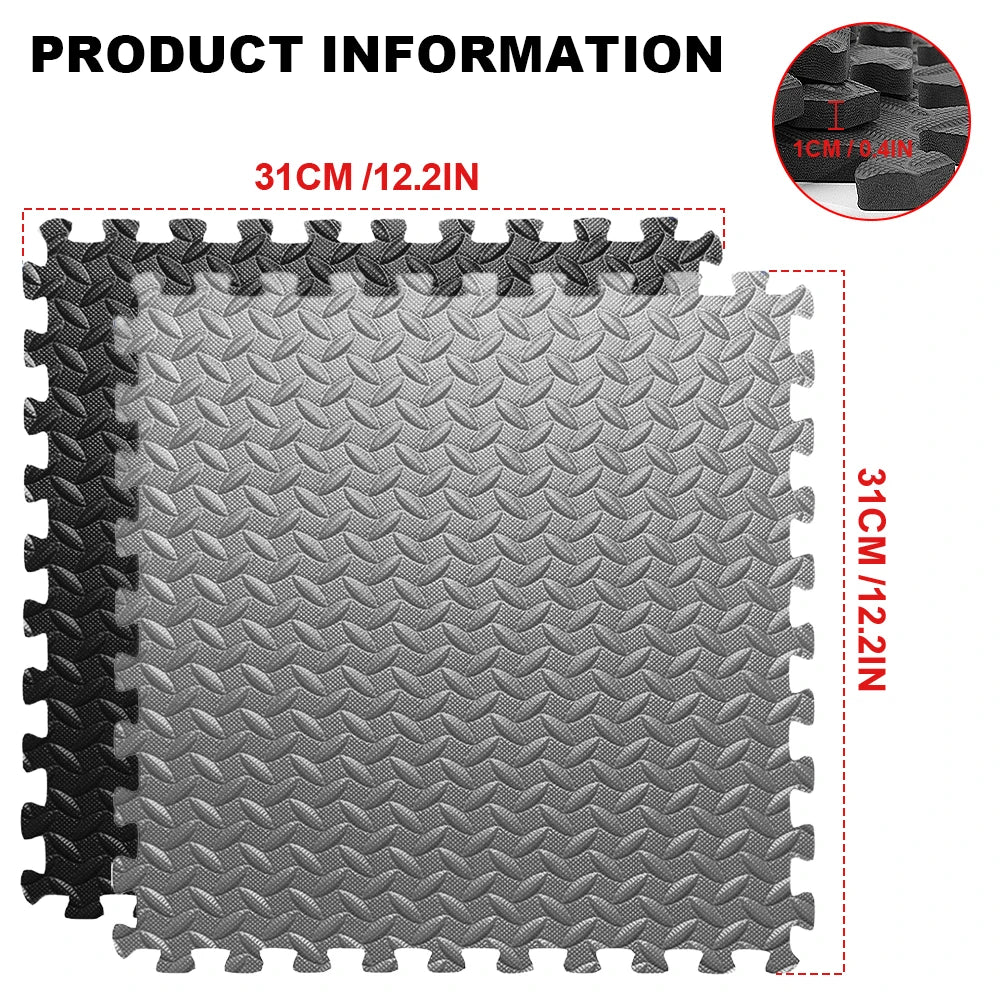 Premium EVA Gym Floor Mats – Shock-Absorbing Interlocking Workout Flooring