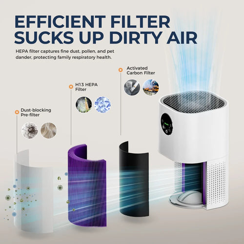 2-in-1 Air Purifier & Humidifier – H13 HEPA Filtration