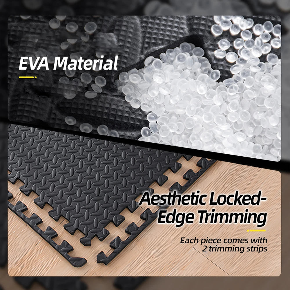 Premium EVA Gym Floor Mats – Shock-Absorbing Interlocking Workout Flooring